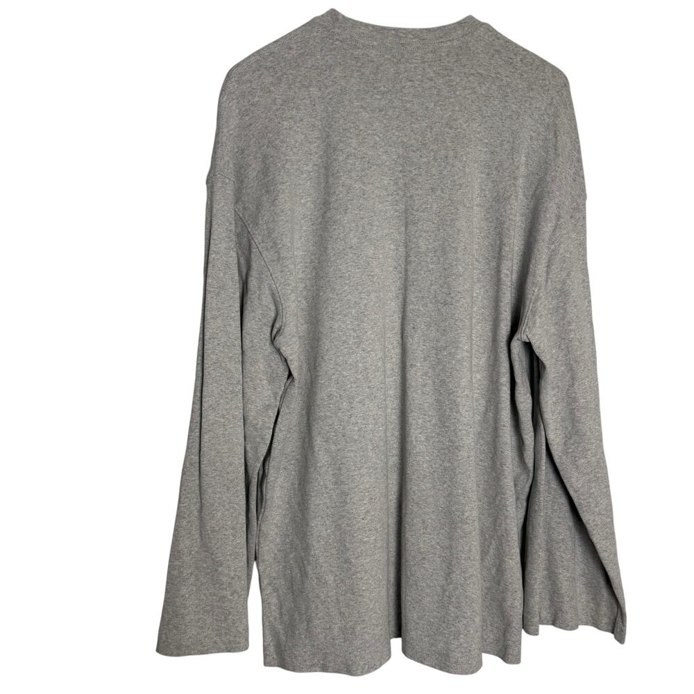 Helsa Revolve Heather Gray Knit Crewneck Long Sleeve Oversized Shirt Size S - Picture 6 of 7